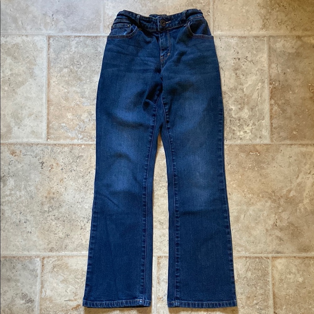 Blue Straight Leg Denim Jeans
